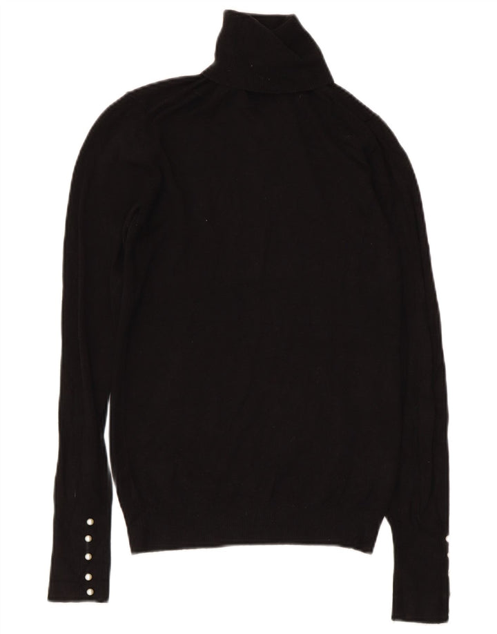 Damski sweter z golfem Zara UK 8 Small Black Wiskoza