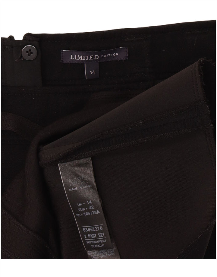 Marks & Spencer Damska spódnica mini UK 14, duża, W30, czarna, poliester