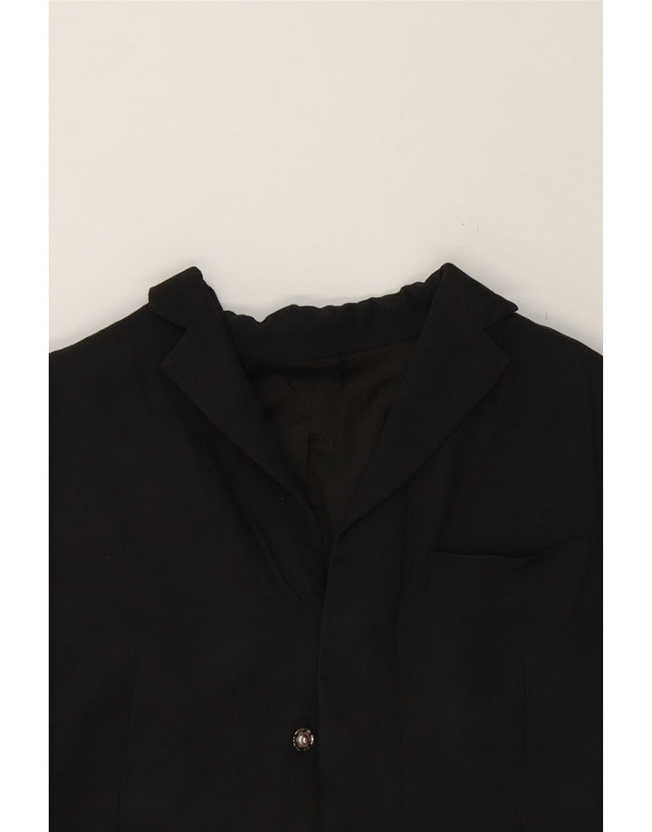 DOLCE & GABBANA Mens 2 Button Blazer Jacket IT 46 Small Black Viscose Vintage Dolce & Gabbana and Second-Hand Dolce & Gabbana from Messina Hembry 