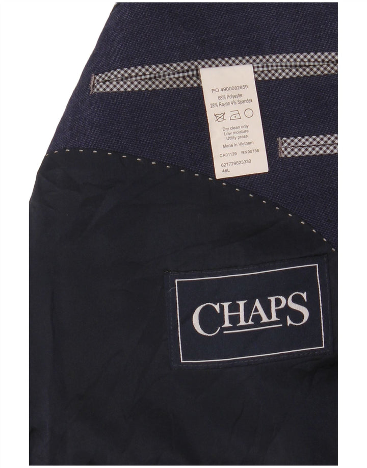Męska marynarka zapinana na 2 guziki CHAPS UK 46 3XL Granatowy poliester