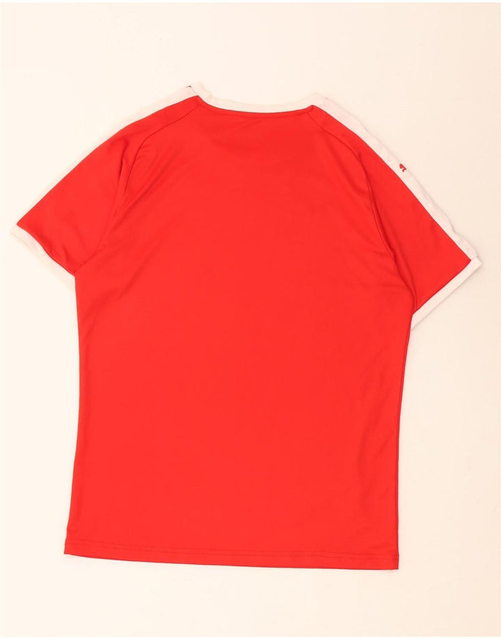 PUMA Mens T-Shirt Top Small Red Colourblock