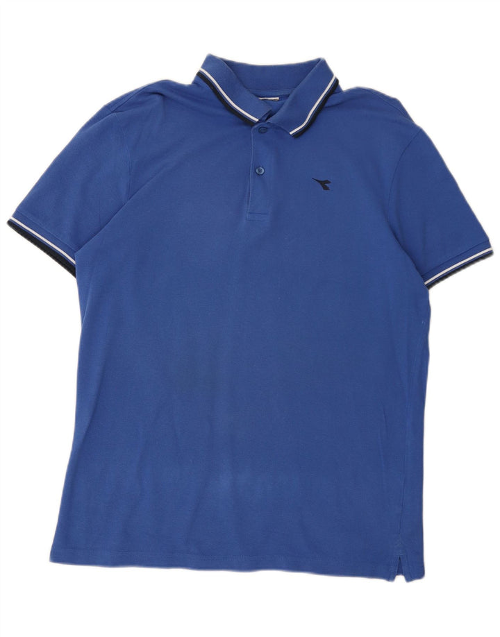 Męska koszulka polo Diadora w kolorze średnioniebieskim