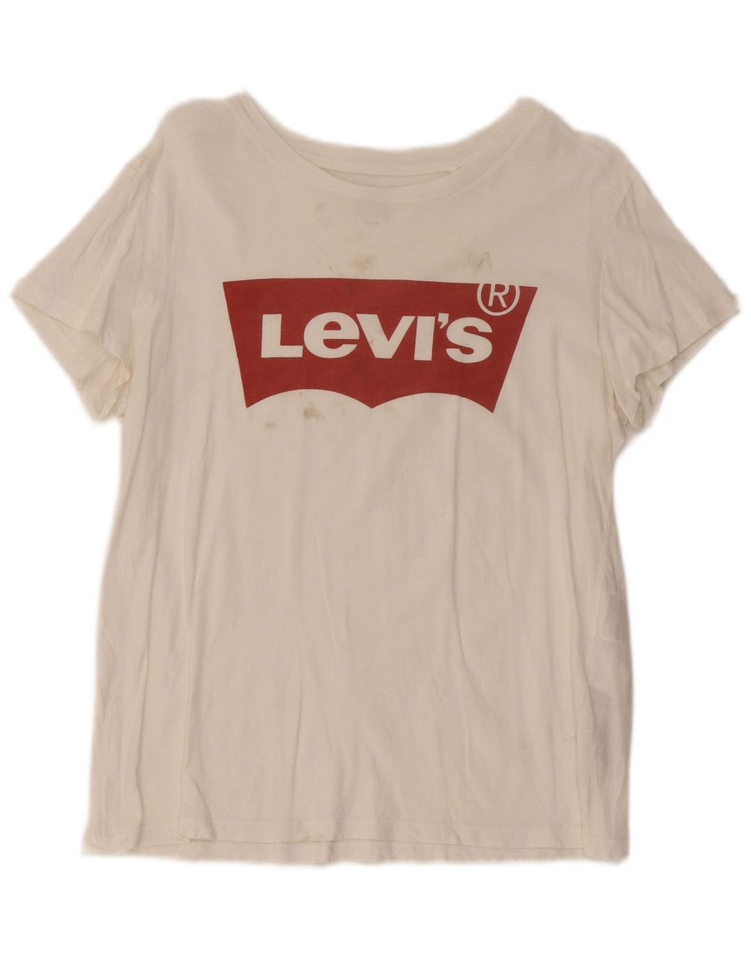 Damska koszulka z grafiką Levi's Top UK 12 Średnia biała bawełna