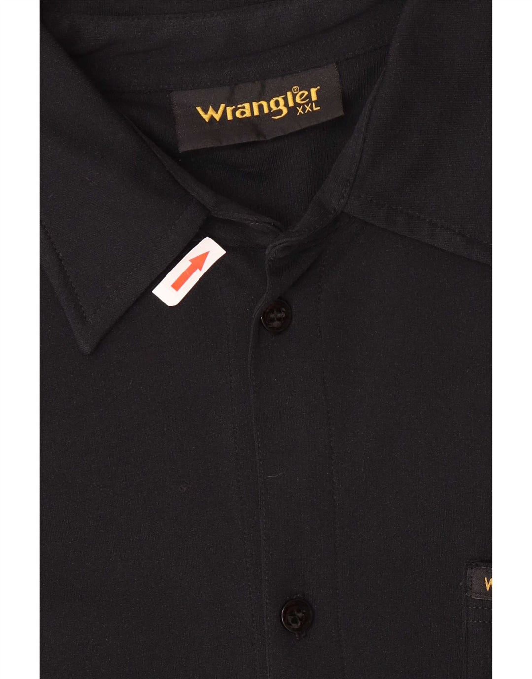 Koszula męska z krótkim rękawem Wrangler 2XL, czarna, poliamid
