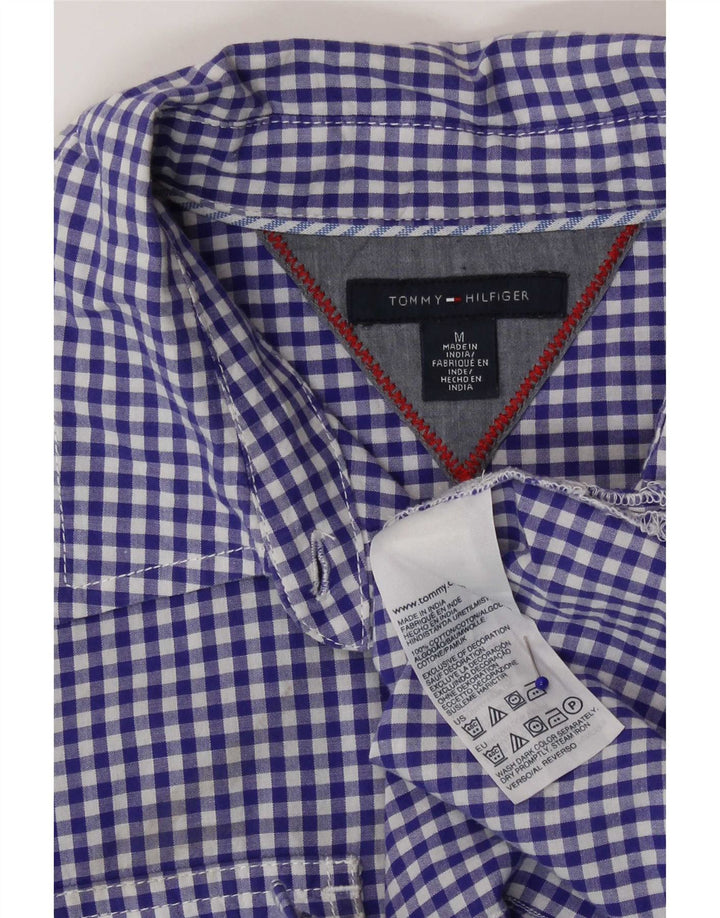 Koszula damska Tommy Hilfiger UK 12, średnia niebieska bawełniana kratka