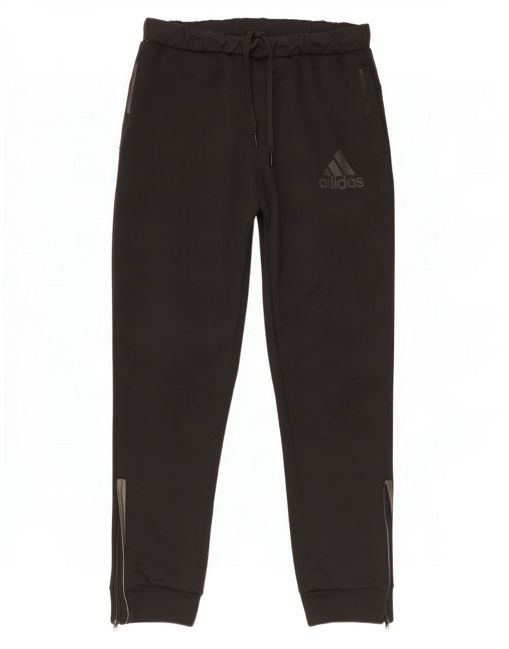 Adidas Męskie spodnie dresowe Joggery, duże, czarne, poliestrowe