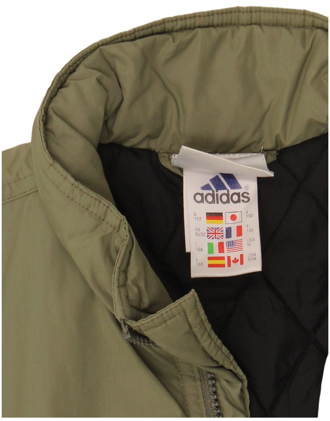 Chłopięcy płaszcz Adidas z grafiką, wyściełany, 11-12 lat, khaki, poliamid