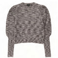 Damski sweter Ted Baker z krótkim rękawem i dekoltem w łódkę, rozmiar 2, mały, szary nakrapiany