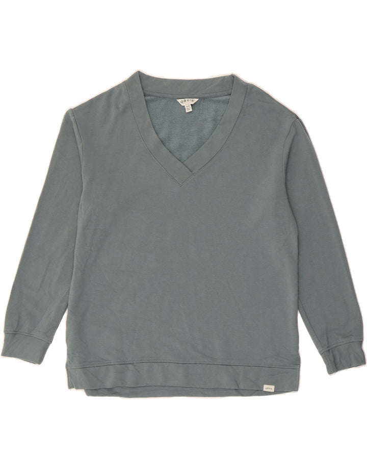 ORVIS Mens Sweatshirt Jumper Medium Blue Modal Vintage Orvis and Second-Hand Orvis from Messina Hembry 