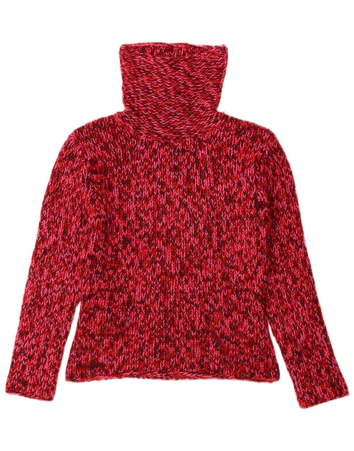 Sweter damski z wywijanym dekoltem z kolekcji Raspberry UK 12, średni czerwony