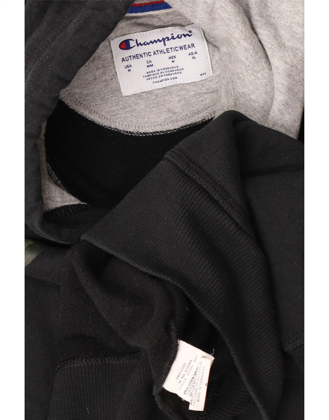 Męski sweter z kapturem Champion Graphic, średni czarny, bawełniany