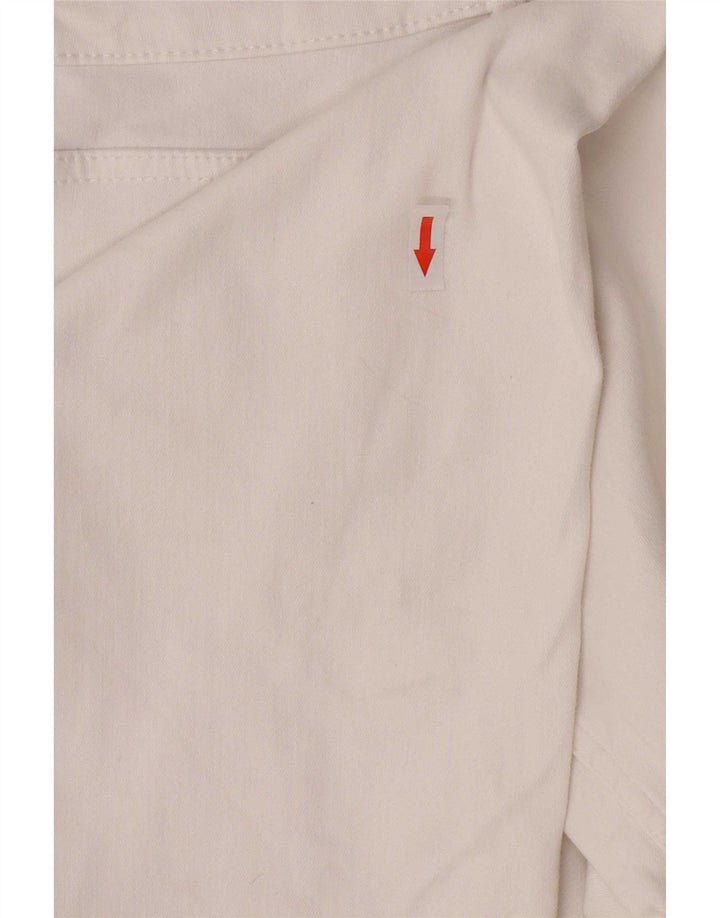 Marks & Spencer Damskie jeansy Cropped UK 12 Medium W28 L23 Biała bawełna