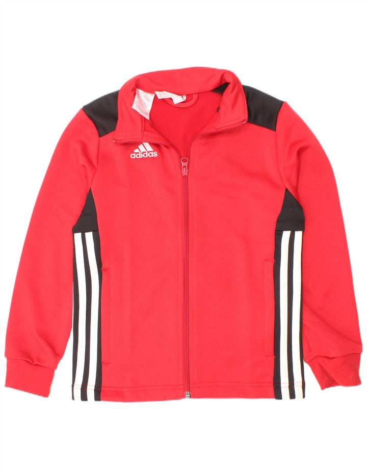 Chłopięca kurtka dresowa Adidas 7-8 lat, poliester w kolorze czerwonym