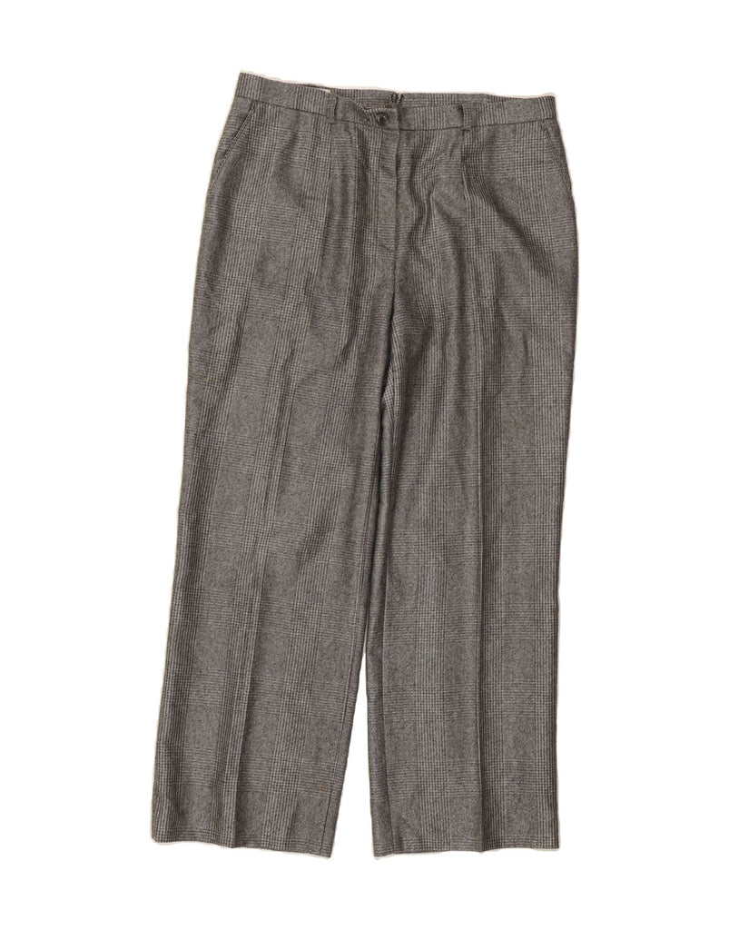 BASLER Womens High Waist Straight Suit Trousers UK 16 Large W34 L29 Grey Vintage Basler and Second-Hand Basler from Messina Hembry 