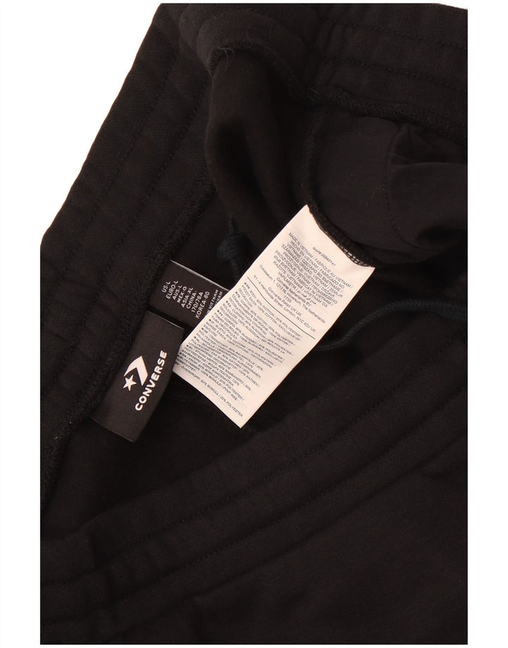 Męskie spodnie dresowe Converse Joggers, duże, czarne, bawełniane