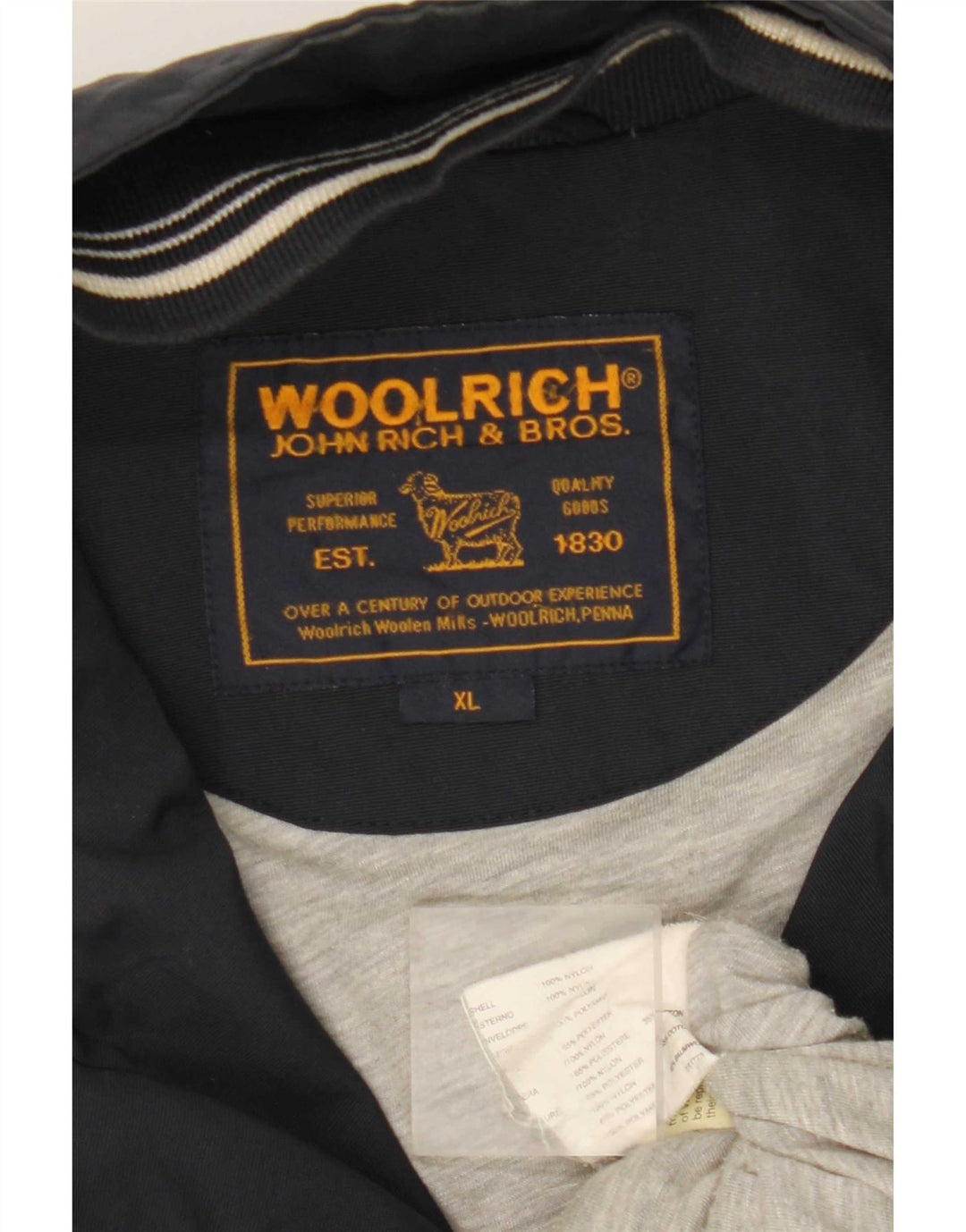 Woolrich Męska bluza dresowa XL granatowa nylonowa