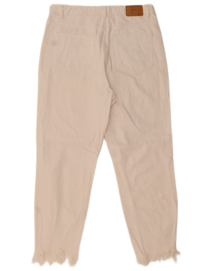 Damskie jeansy Zara w trudnej sytuacji, zwężane EU 42, duże, W32, L26, białe