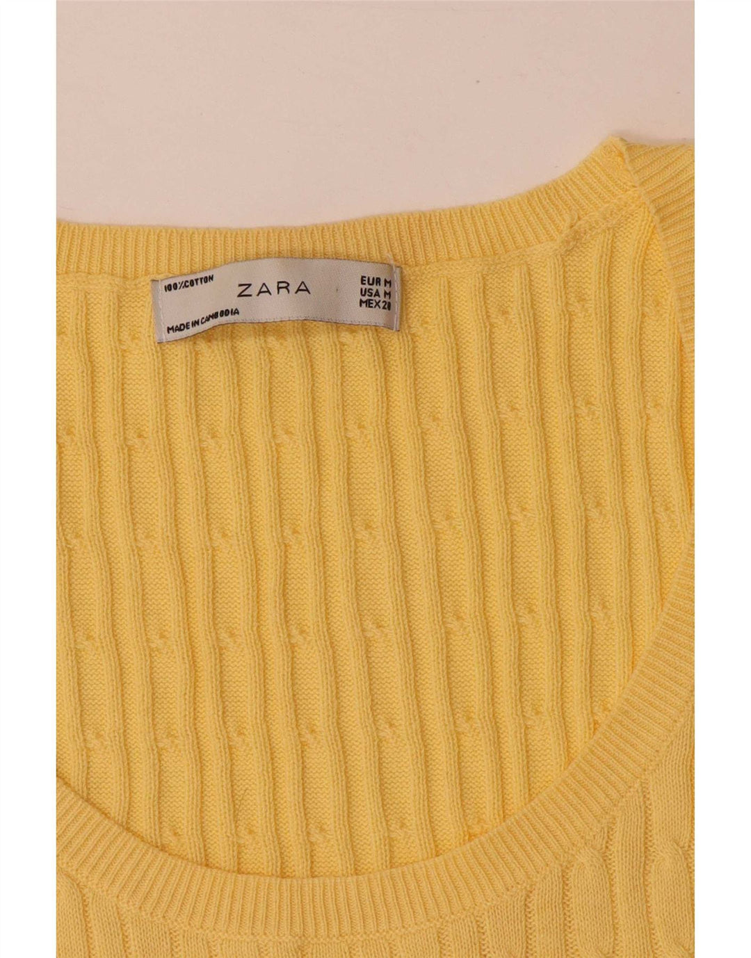 Top damski z kamizelką Zara UK 12, średni żółty