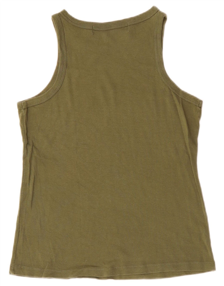 Damski top z kamizelką ZARA UK 12, średnia bawełna khaki