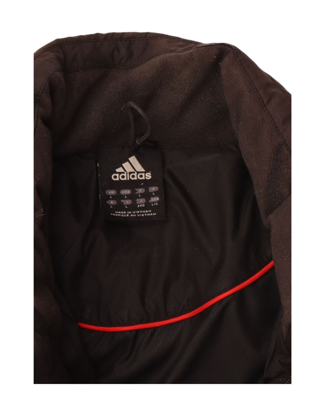 Męska ocieplana kurtka Adidas UK 40, duża, czarna, poliestrowa