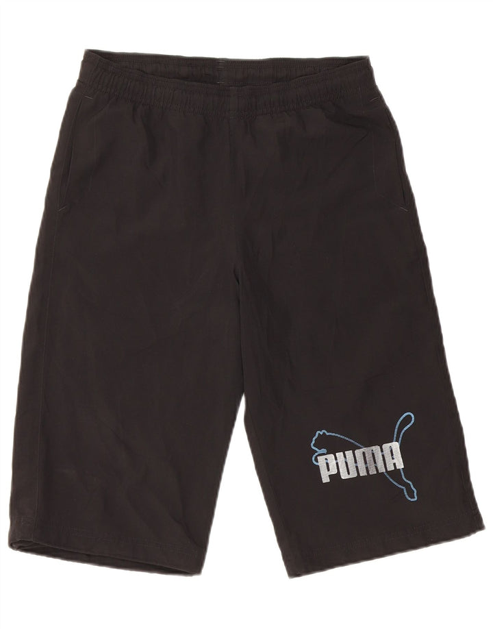 Chłopięce spodenki sportowe Puma z grafiką 11-12 lat, czarny poliester