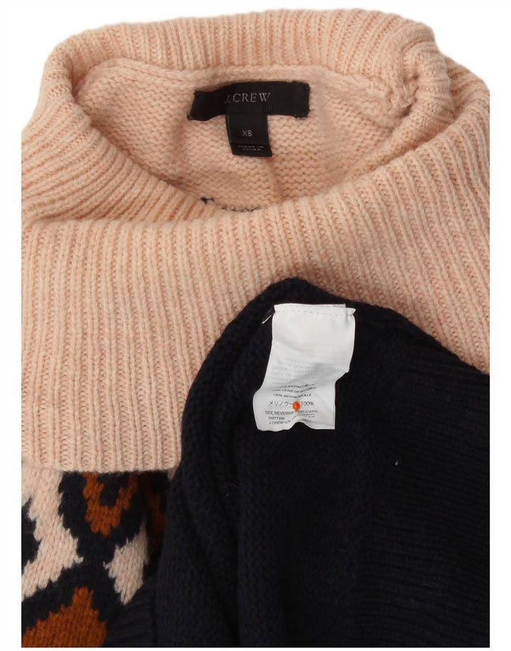 J. CREW Damski sweter z okrągłym dekoltem UK 6 XS Granatowy Fair Isle