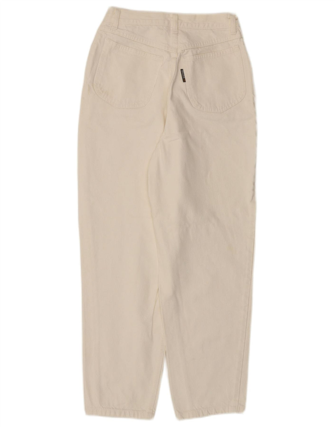 STEFANEL Damskie jeansy z wysokim stanem IT 44 Medium W24 L27 Złamana biała bawełna