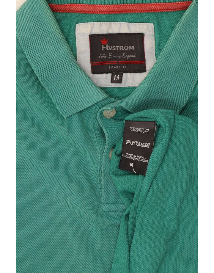 Męska koszulka polo Elvstrom, średnia zielona bawełna