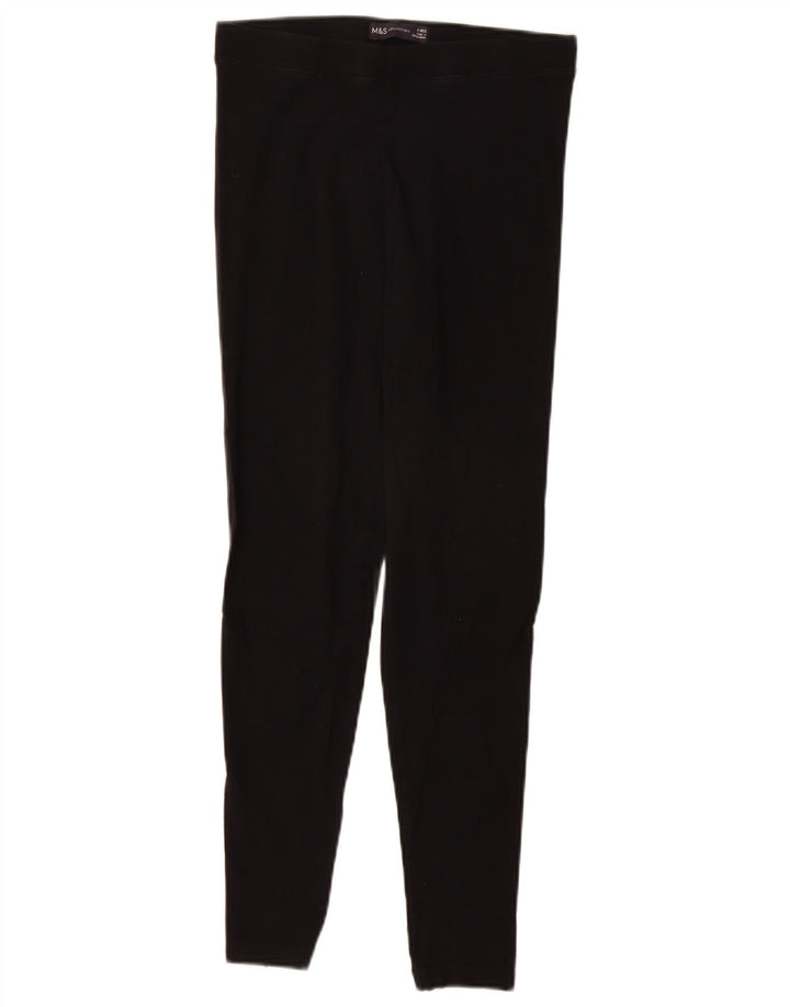 Legginsy damskie Marks & Spencer UK 8, małe, czarne, bawełniane