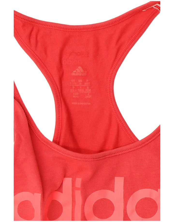 Damski top ADIDAS z grafiką, UK 12/14, średni czerwony