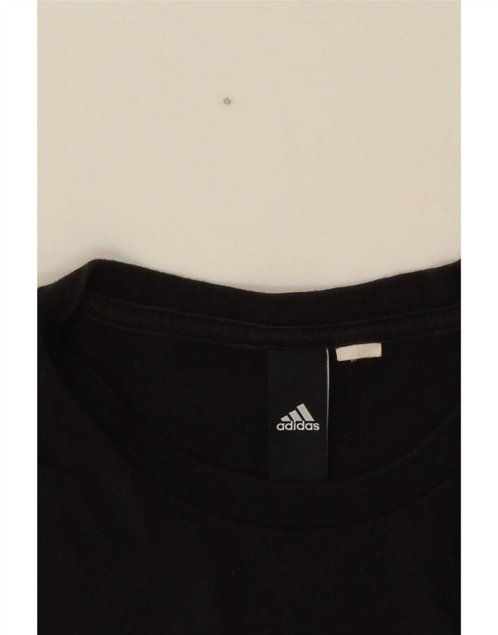 Męska koszulka z grafiką Adidas, mała, czarna