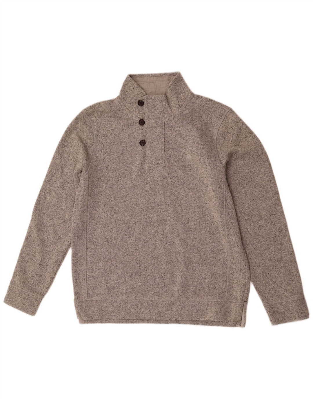 Męski sweter męski FAT FACE zapinany na guziki, duży, szary, nakrapiany
