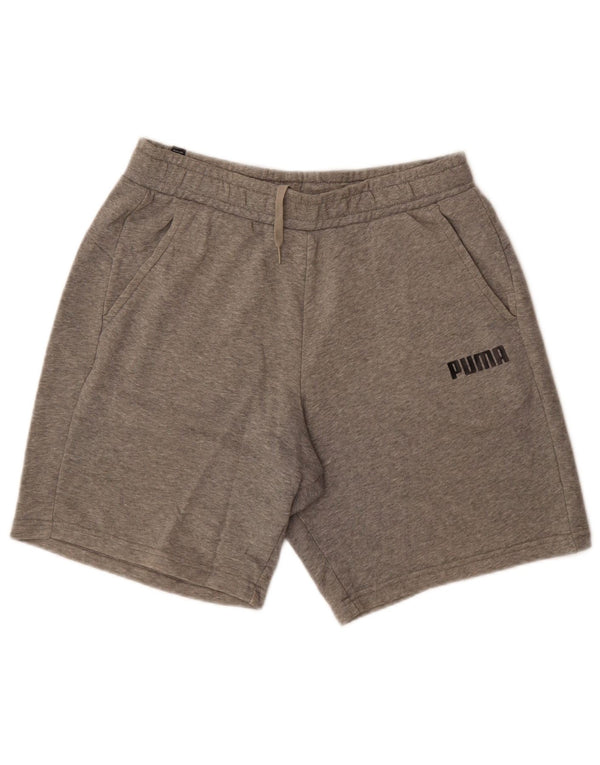Puma Mens Sport Shorts Medium Grey Flecked Cotton