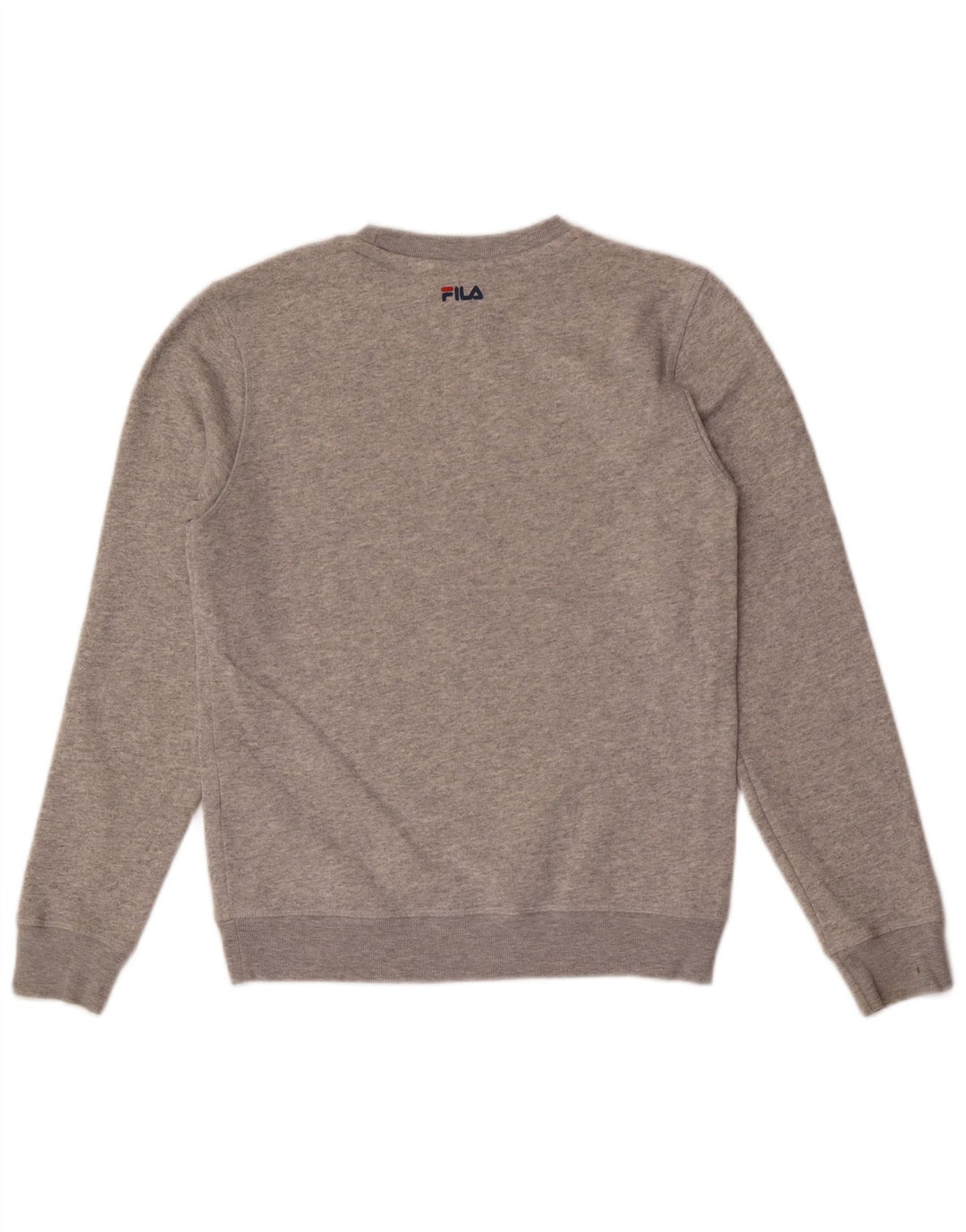 Męska bluza z grafiką Fila, sweter XS, szara, nakrapiana bawełna