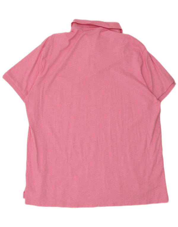 Polo Ralph Lauren Męska koszulka polo o dopasowanym kroju, 2XL, różowa bawełna
