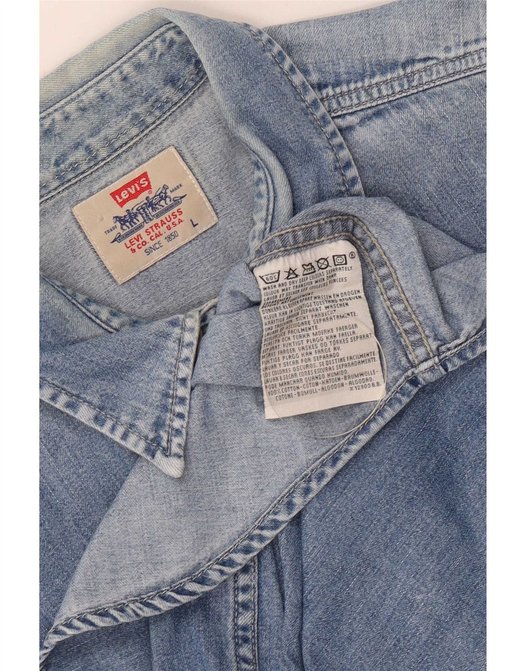 Męska koszula dżinsowa Levi's, duża, niebieska, bawełniana