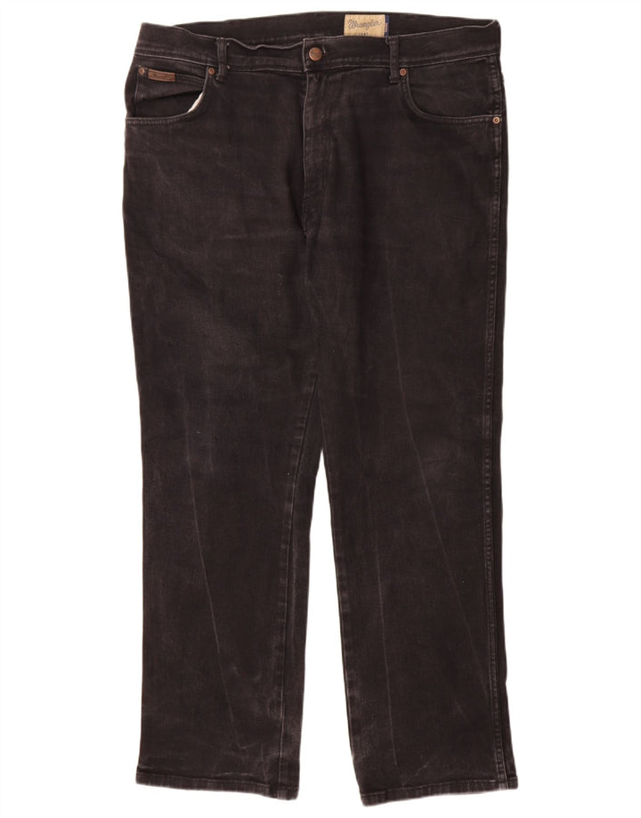 Męskie jeansy Wrangler Texas Straight W38 L30, czarne, bawełniane