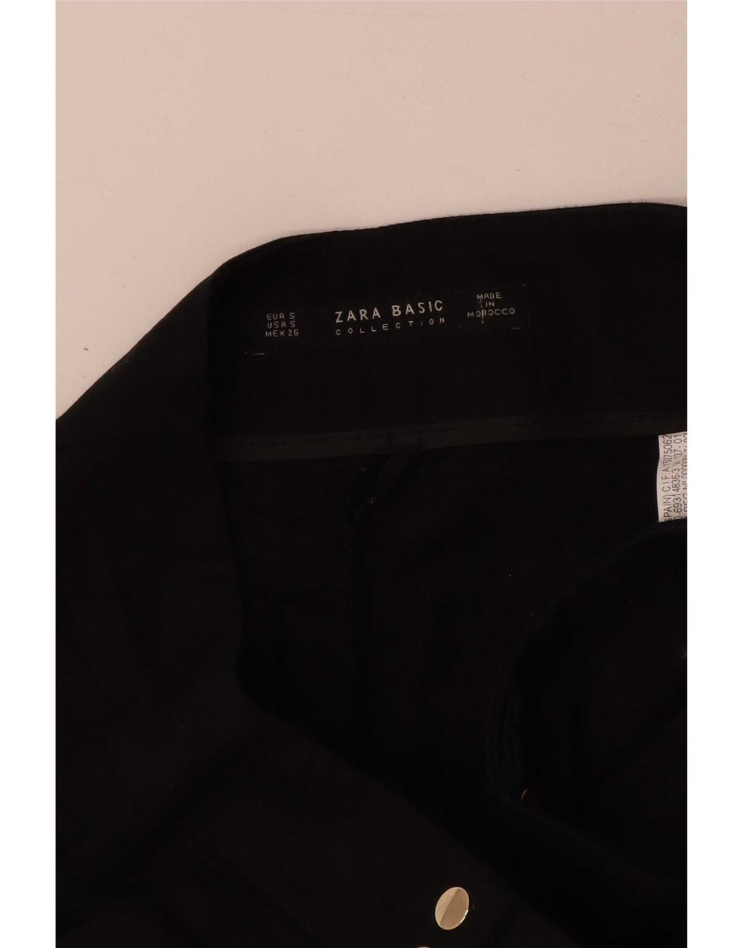 Krótkie spodenki damskie Zara, małe, W26, czarne, bawełniane