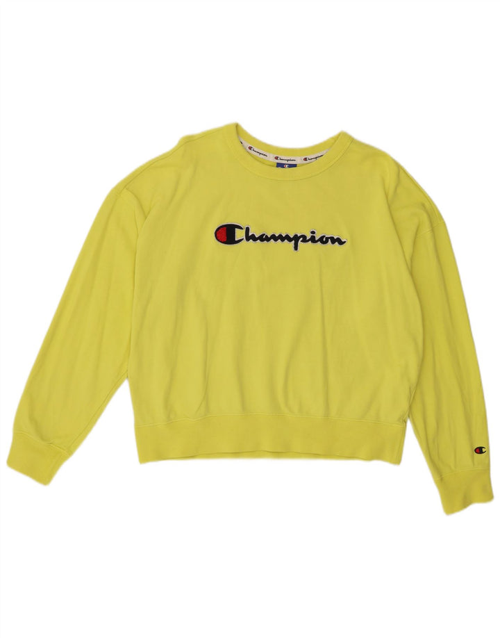 Damska bluza Champion Graphic Oversized Sweatshirt UK 14 Średni żółty