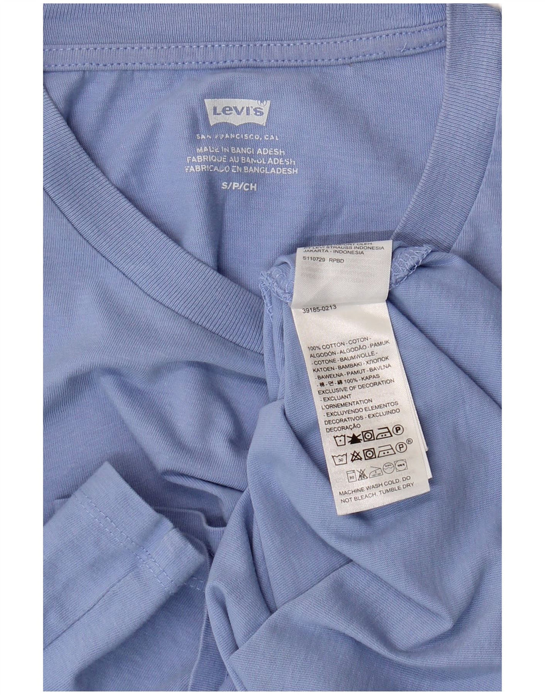 Koszulka damska Levi's Top UK 10 Small, niebieska bawełniana