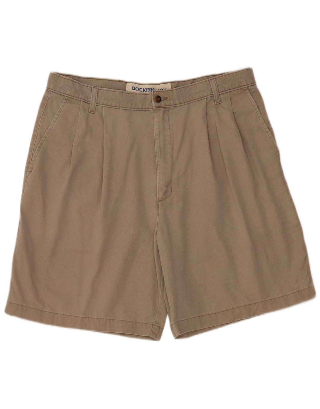 Męskie spodenki chino DOCKERS w kolorze khaki W36, duże, beżowe, bawełniane