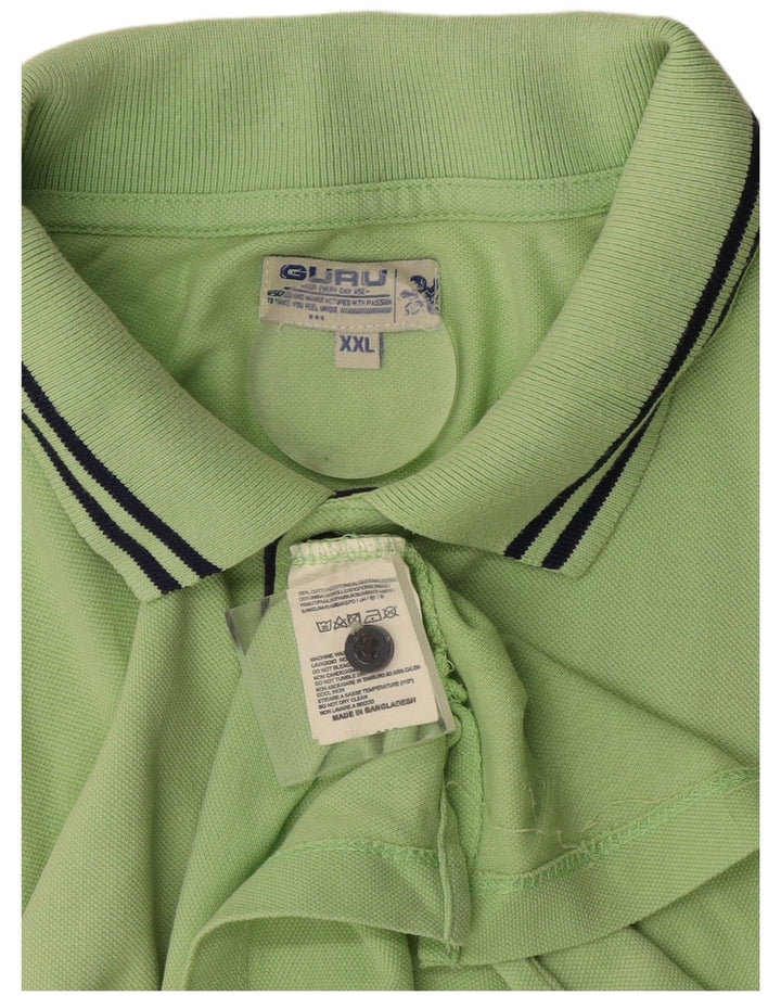 Męska koszulka polo Guru z grafiką 2XL, zielona bawełna