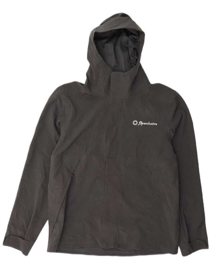 Męska kurtka przeciwdeszczowa z kapturem The North Face UK 40, duża, szara