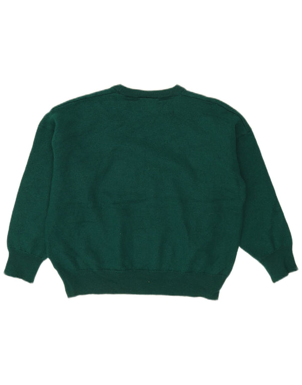 Lacoste Męski sweter z okrągłym dekoltem, rozmiar 7 2XL, zielony, nowa wełna