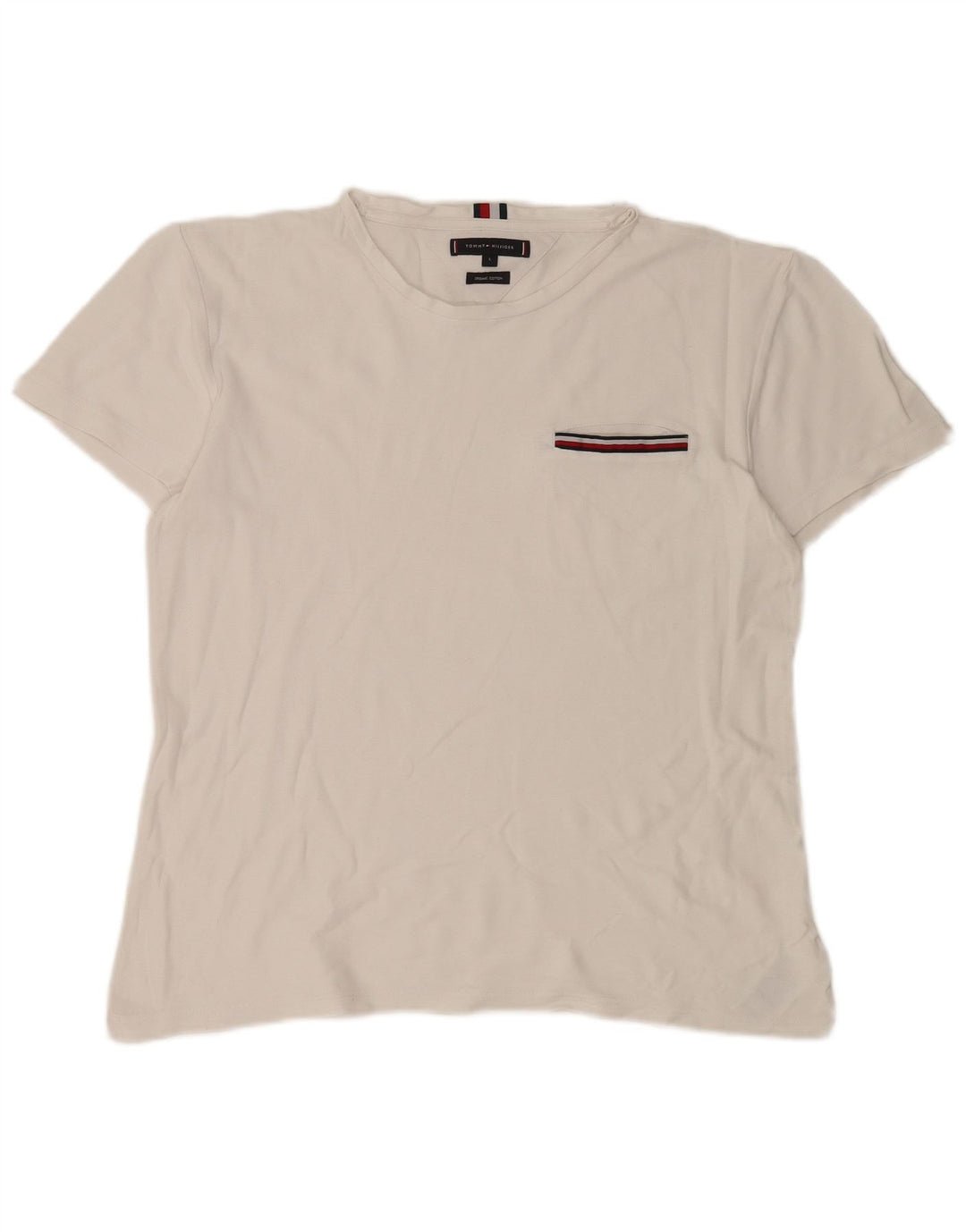 T-shirt męski Tommy Hilfiger, duży, biały, bawełniany