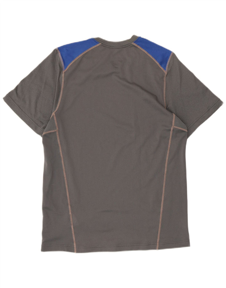 Męski T-shirt Nike Dri Fit, mały, szary, poliestrowy blok kolorów