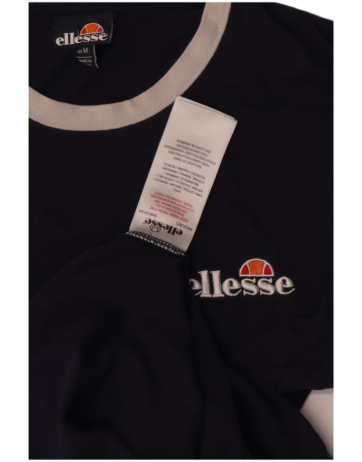 Męska koszulka z grafiką Ellesse Top, średnia, granatowa bawełna