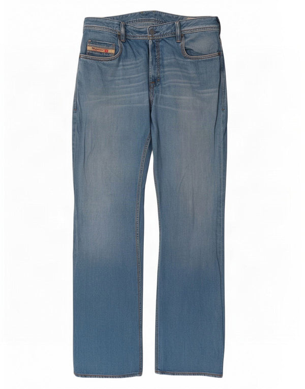 Diesel Męskie Zathan Straight Jeans W36 L34 Niebieska bawełna