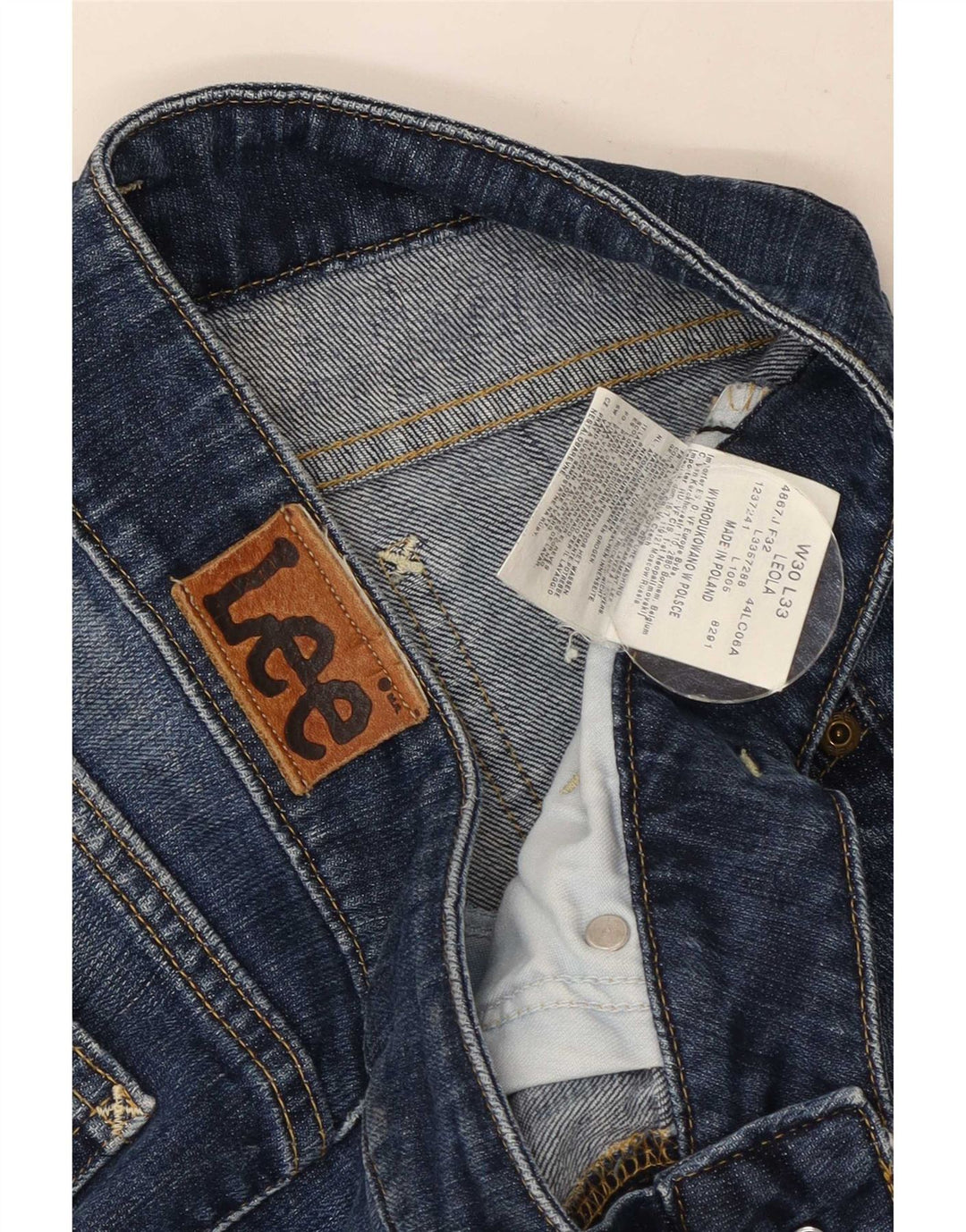 Damskie jeansy Lee Leola Bootcut W30 L27 Niebieskie bawełniane