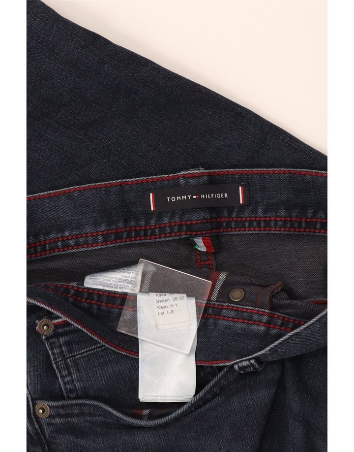 Męskie jeansy slim fit Tommy Hilfiger W38 L30 Granatowa bawełna